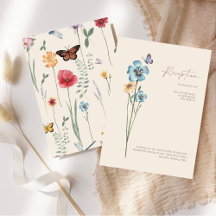 Simples Recepção de Casamento com Borboleta e Flor