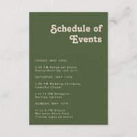 Simples Retro Vibes Programação Verde de Eventos O