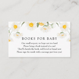 Cartão De Informações Simples Rustic Daisy Flowers Baby Book