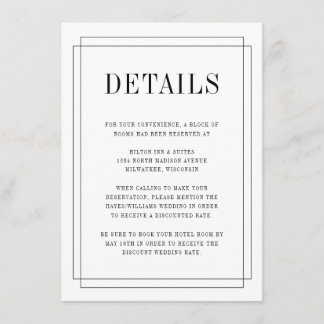 Cartão De Informações simplesmente apaixonada