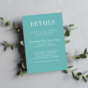 Cartão De Informações Simplicidade Floral 2 Casamento Minimalista Caribe