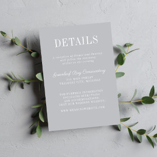 Cartão De Informações Simplicidade Floral 2 Casamento Minimalista em Ste