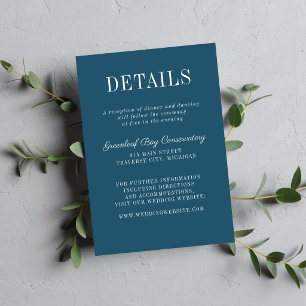 Cartão De Informações Simplicidade Floral 2 Casamento Minimalista Netuno