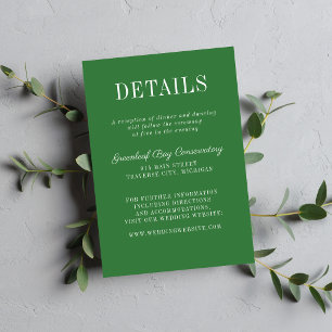 Cartão De Informações Simplicidade Floral 2 Prado Casamento Minimalista