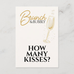 Cartão De Informações Sinal de Chá de Noiva Elegante Gold Brunch & Bubbl