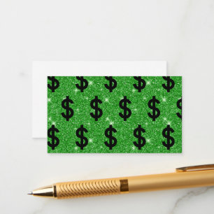 Cartão De Informações Sinal de Dólar Negro Money Empreendedor Wall Stre