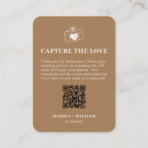 Cartão De Informações Sinal de QR code Minimal Capture the Love