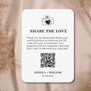 Cartão De Informações Sinal de QR code Minimal Share the Love