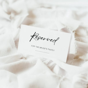 Cartão De Informações Sinal Reservado, Sinal Reservado Minimalista