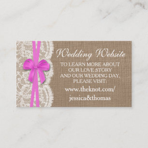 Cartão De Informações Site da Coleção de Casamentos de Arcos Rosa Russo