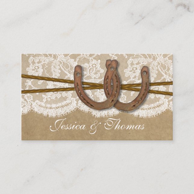 Cartão De Informações Site da Coleção Kraft, Lace & Horsferes (Frente)