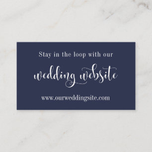 Cartão De Informações Site de Casamento, Bonito Script Moderno sobre Mar