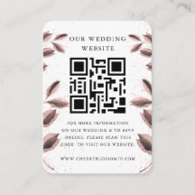 Site de Casamento | Código QR Mínimo de Foto RSVP