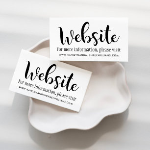 Cartão De Informações Site de Casamento com Moderna Fonte de Pincel