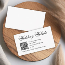 Site de casamento com QR Code preto e branco em ca