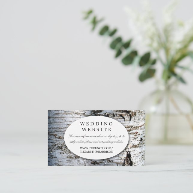 Cartão De Informações Site de Casamento de Árvore de Nascimento Russo do (Em pé/Frente)