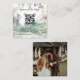 Cartão De Informações Site de Casamento de Flor Silvestre da Montanha |