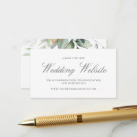 Site de casamento de folhas de eucalipto verde dou