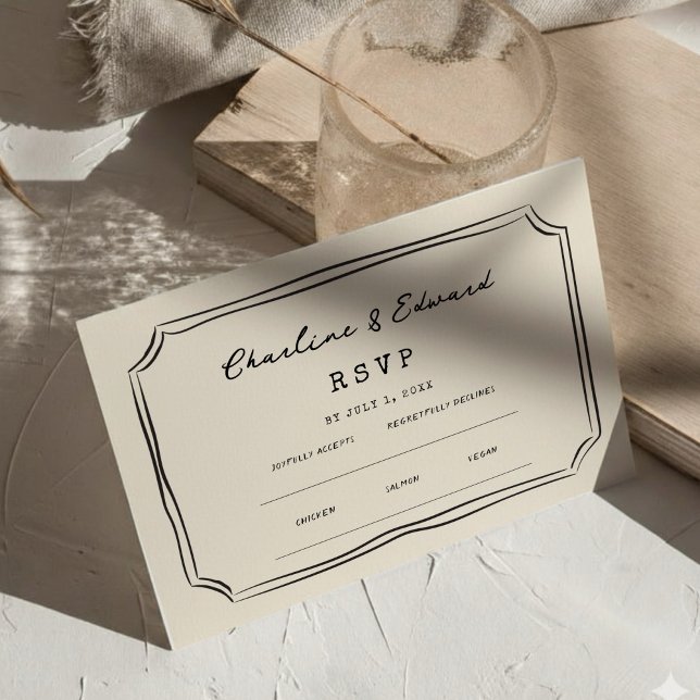 Cartão De Informações Site de Casamento de Handwri de Desenho Funky | RS (Criador carregado)