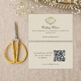 Cartão De Informações Site de Casamento de Noivas e Monogramas Crest