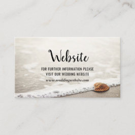 Cartão De Informações Site de Casamento de Praia Waves