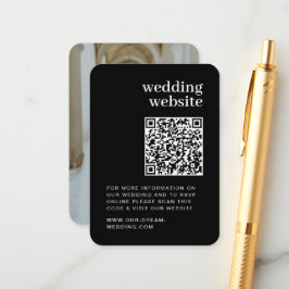 Cartão De Informações Site de Casamento de RSVP Minimalista de Foto de C