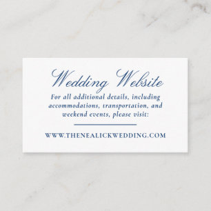 Cartão De Informações Site de Casamento de Script de Lace Elegante