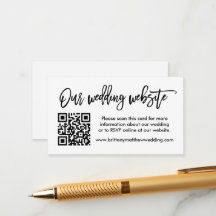 Site de Casamento de Script de Pincel Moderno QR