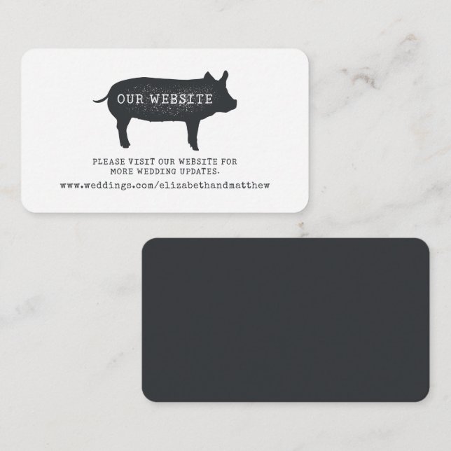 Cartão De Informações Site de Casamento de Terrenos Russos Modernos (Frente/Verso)