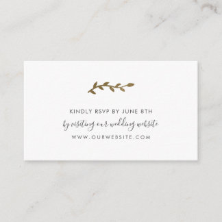 Cartão De Informações Site de casamento Dourado Blue Wreath rsvp