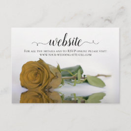 Cartão De Informações Site de Casamento Elegante do Rosa Ochre