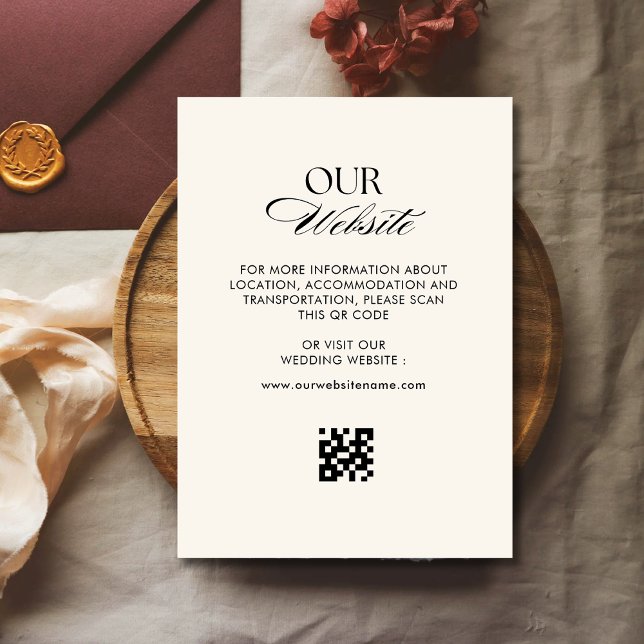 Cartão De Informações Site de casamento em código QR com padrão xadrez r (Criador carregado)