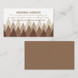 Cartão De Informações Site de Casamento em Woodland Range da Floresta Ca