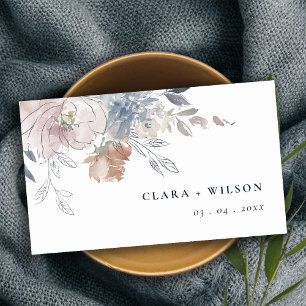Cartão De Informações Site de Casamento Floral Chic Blush Watercolor