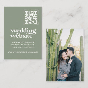 Cartão De Informações Site de Casamento   Foto de verificação de código 