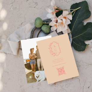 Cartão De Informações Site de Casamento   Foto de verificação de código 
