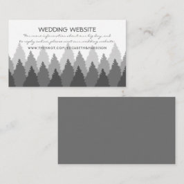Cartão De Informações Site de Casamento Grey Forest Range Woodland