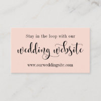 Site de Casamento, Letra Moderna Elegante em Blush