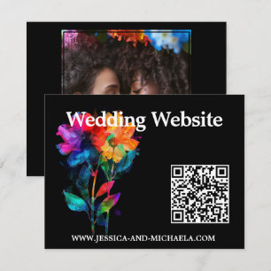 Cartão De Informações 🌈 Site de Casamento LGBTQ & Pétalas e Orgulho fot
