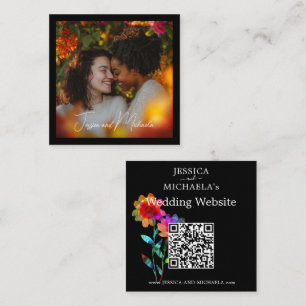 Cartão De Informações 🌈 Site de Casamento LGBTQ & Pétalas e Orgulho par