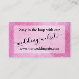 Cartão De Informações Site de Casamento Mandala Aquarela Rosa Ousado 2