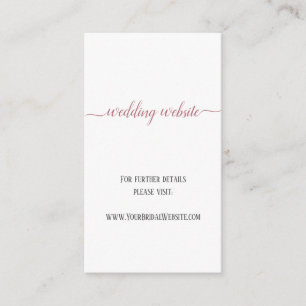 Cartão De Informações Site de Casamento Mínimo de Script Dourado Modern