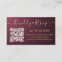 Site de Casamento Mínimo do Código QR Elegante RSV