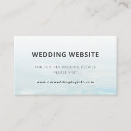 Cartão De Informações Site de Casamento Náutico de Cor Náutica Azul Mode