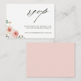 Cartão De Informações Site de Casamento no Jardim Botânico Floral RSVP