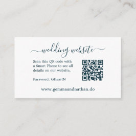 Cartão De Informações Site de Casamento Pequeno de Código QR de Script M