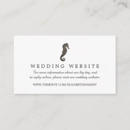Cartão De Informações Site de Casamento Praia Cavalo-Marinho de Argila