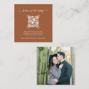 Cartão De Informações Site de Casamento QR Code Foto