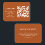 Cartão De Informações Site de Casamento RSVP Online Código QR Terracotta<br><div class="desc">Cartão de Gabinete Terracotta de Código QR de Código QR Online RSVP do Site de Casamento</div>