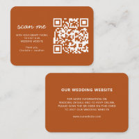Site de Casamento RSVP Online Código QR Terracotta